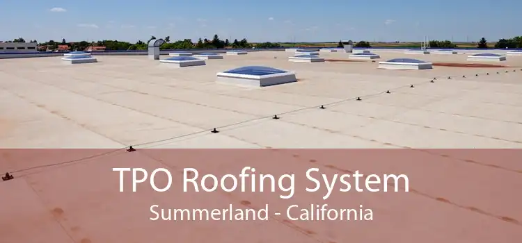 TPO Roofing System Summerland - California